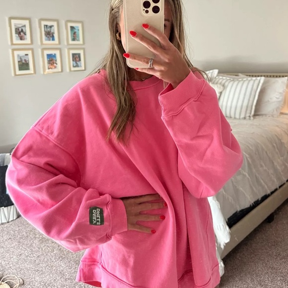 Daily Drills Oversized Crewneck Sweatshirt Pink - Picture 2 of 10